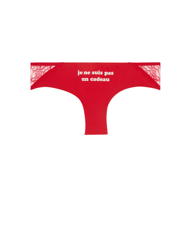 Shorty satiné détail noeud beaucadidiz rouge.