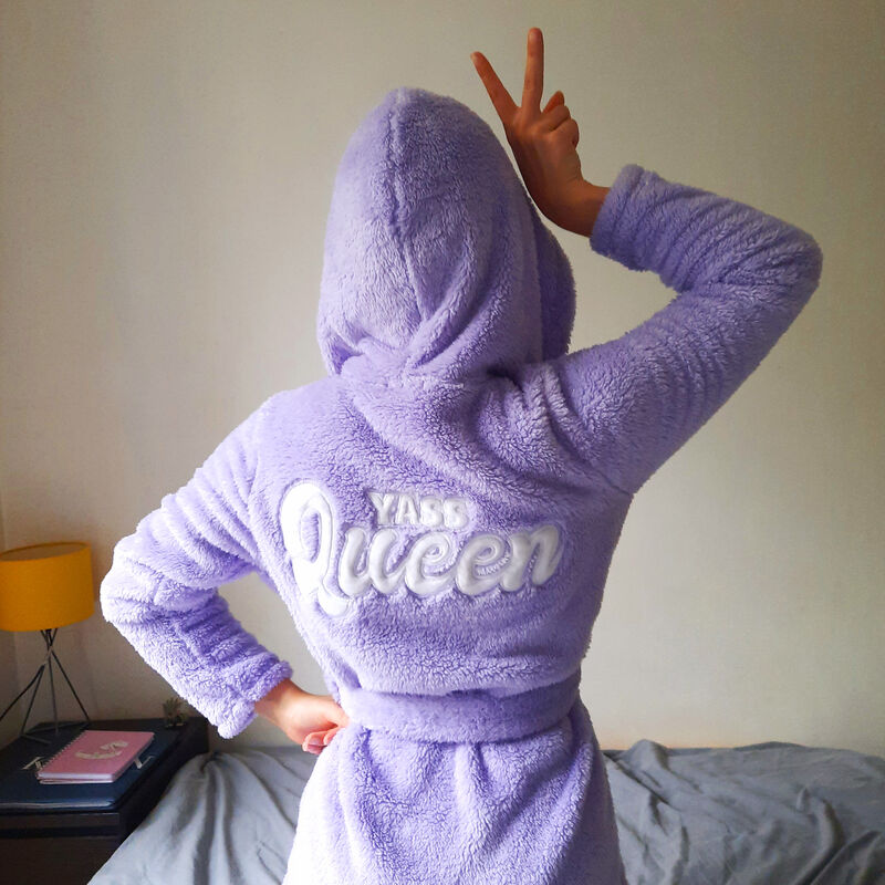 peignoir polaire queen - violet peignoir polaire queen - violet;