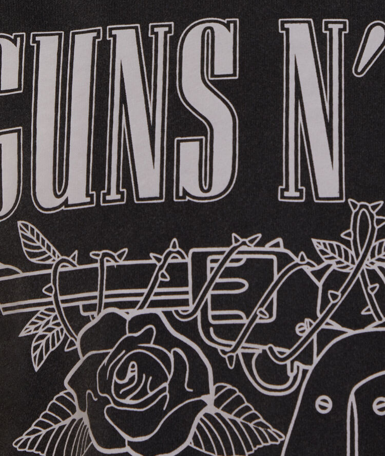 T-shirt à imprimé gunrosiz noir.