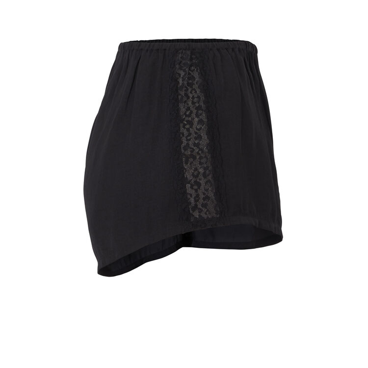 Short satin dentelle cote newjimacquiz noir.