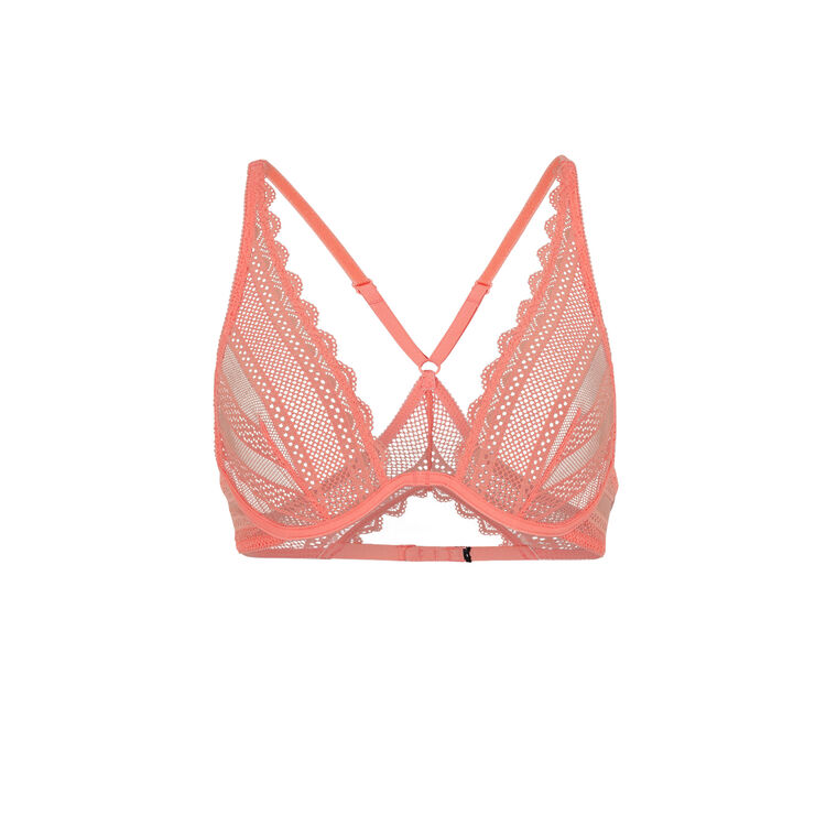 Brassière armaturée rose pêche leiliz Brassière armaturée rose pêche leiliz;
