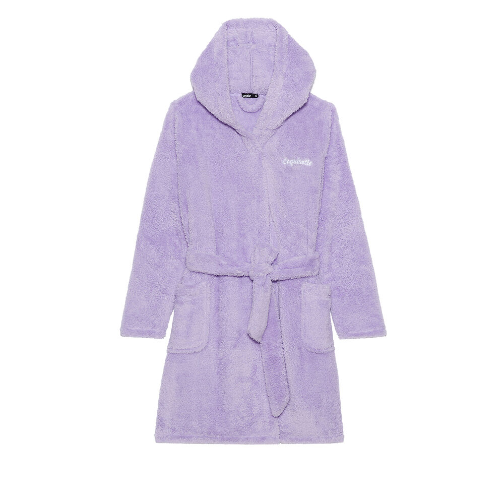 Peignoir polaire à message coquinette - violet violet.