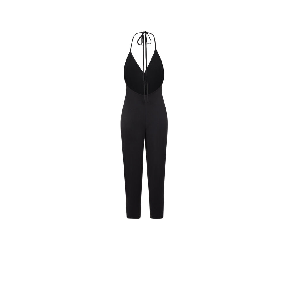 Combipantalon dos nu - noir noir.