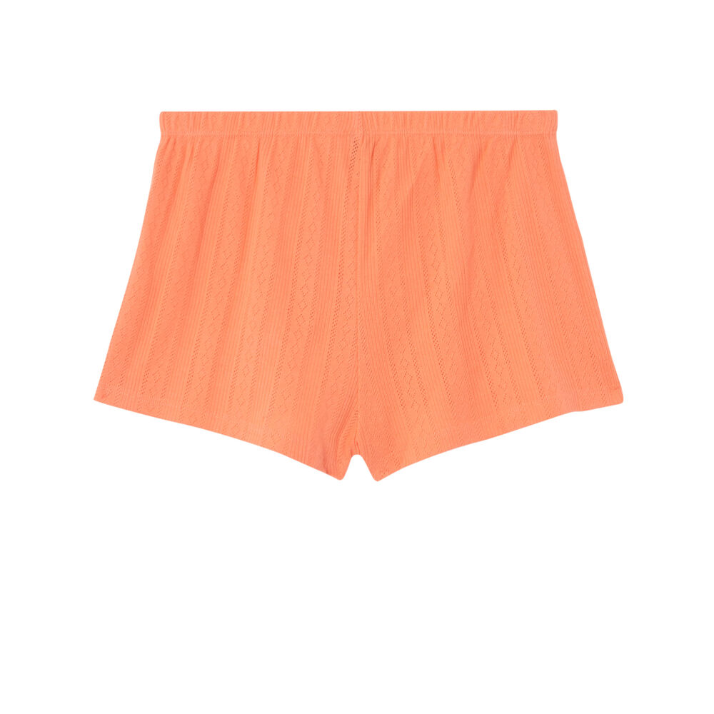Short uni maille pointelle - rouge rouge.