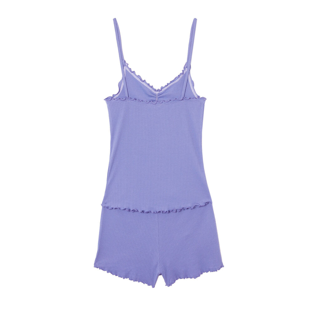 Set de pyjama en jersey uni - bleu bleu.