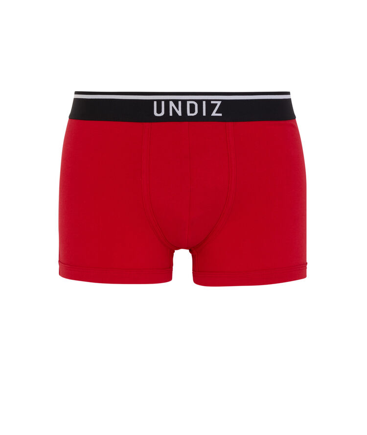 Boxer en coton à message amotoriz rouge.
