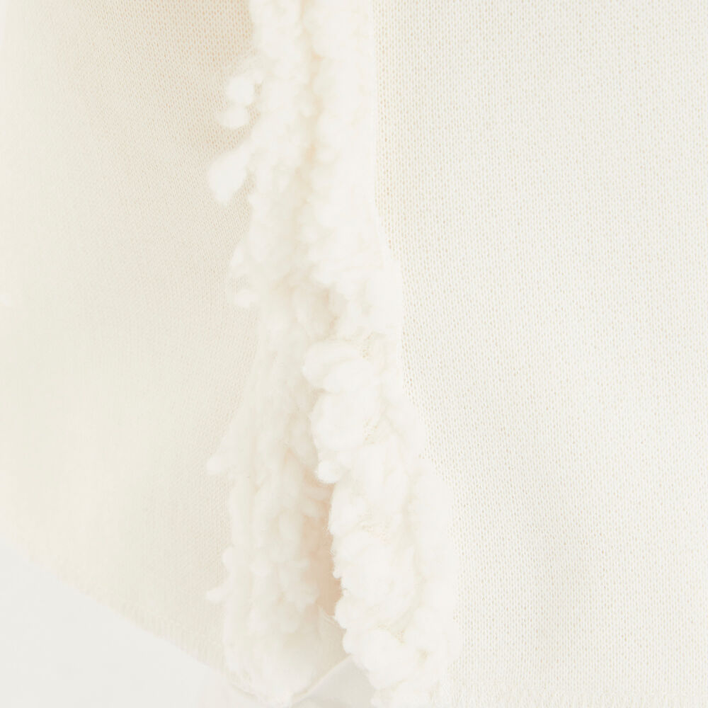 Sweat polaire réversilble sherpiz blanc cassé.