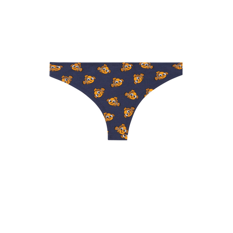 Tanga en coton imprimé Nemo - bleu Tanga en coton imprimé Nemo - bleu;
