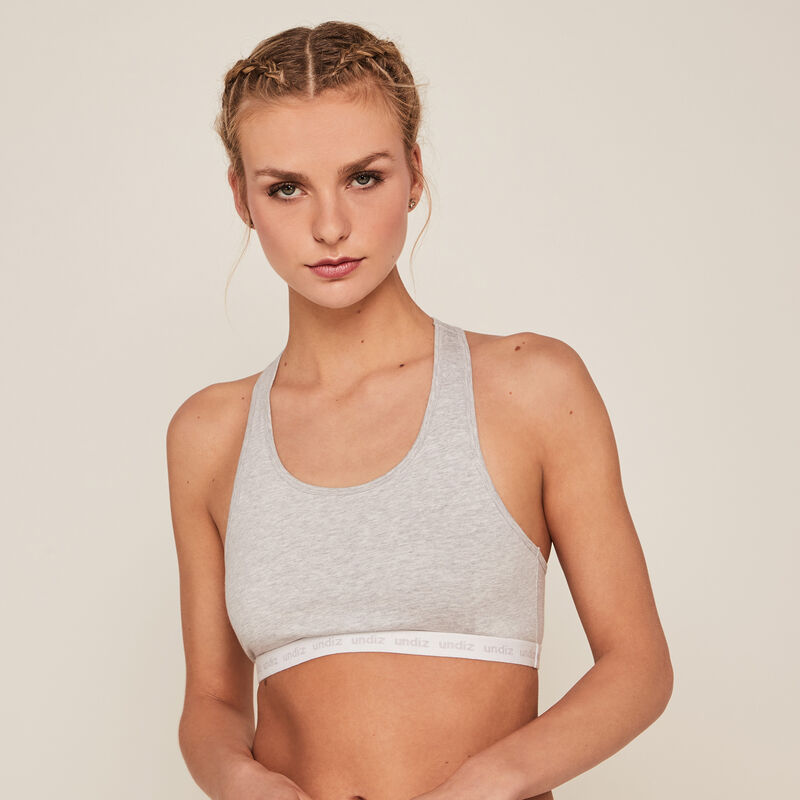 Soutien-gorge brassière en coton - gris Soutien-gorge brassière en coton - gris;