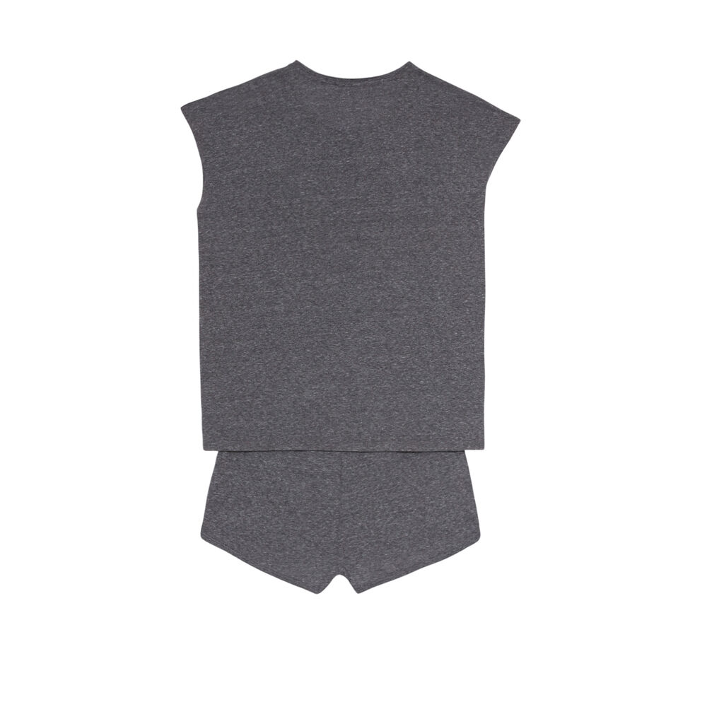 Set de pyjama uni - gris gris.
