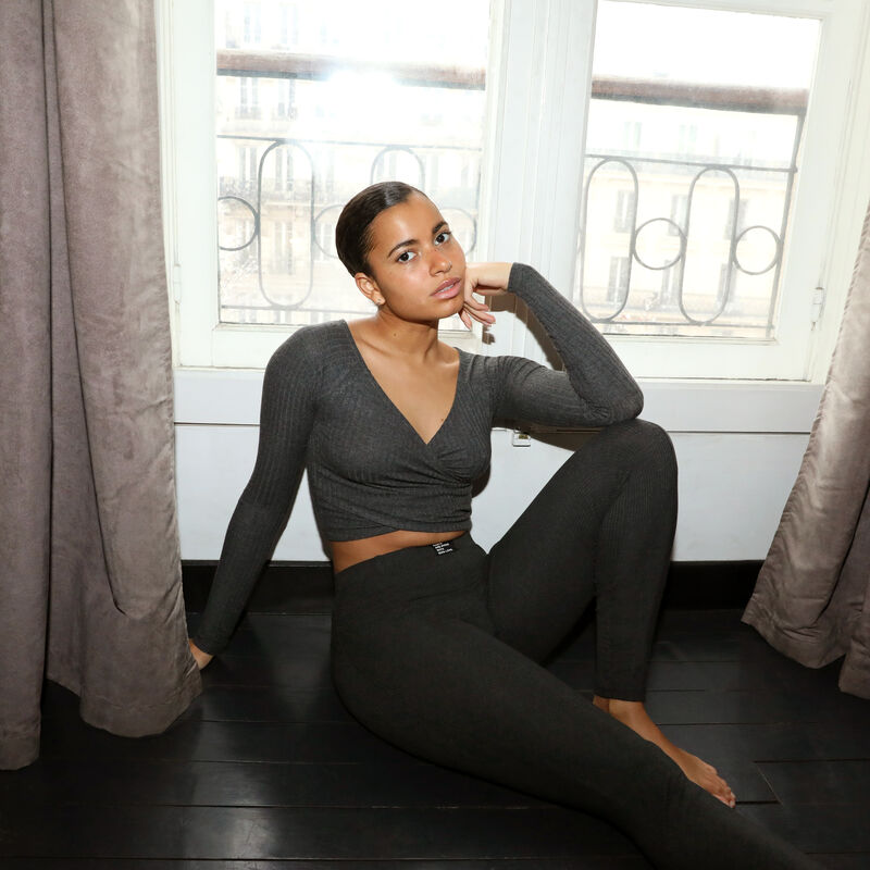 legging comfy à message 100% love - gris foncé legging comfy à message 100% love - gris foncé;