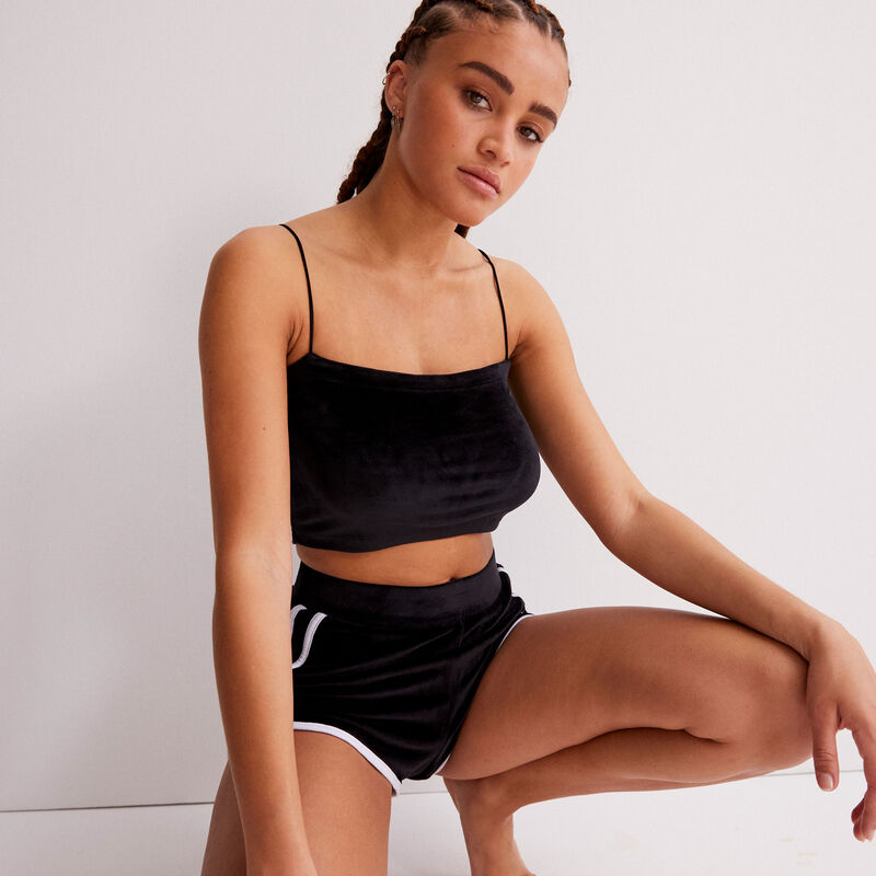 short en velours - noir short en velours - noir;