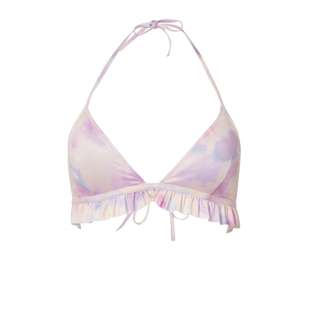 Haut de maillot triangle tie and dye pastel x romy - multicolore multicolore.