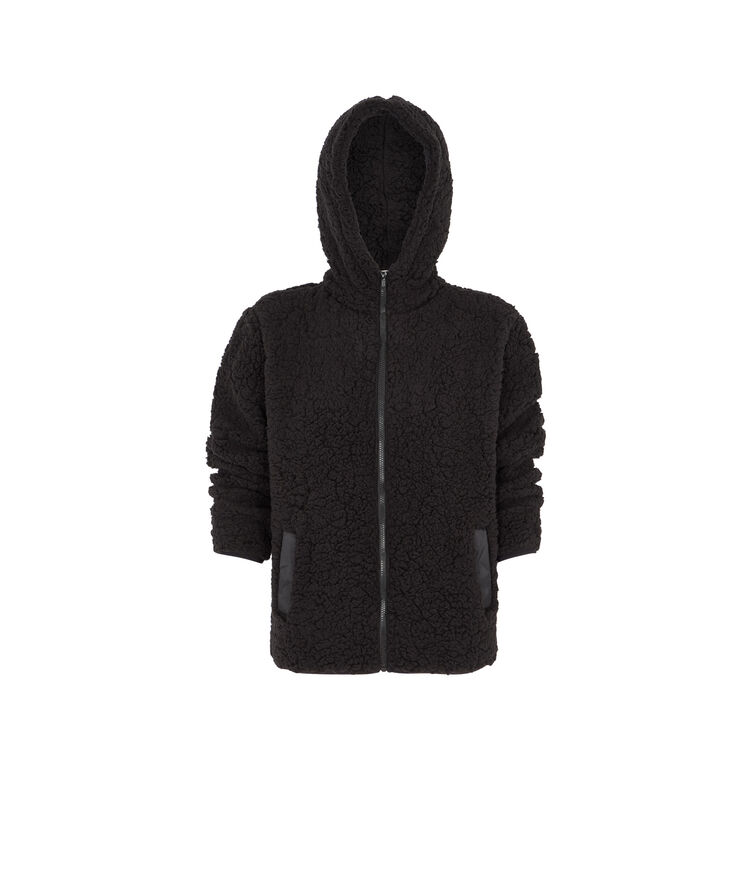 Veste à zip polaire sherpoliz noir.