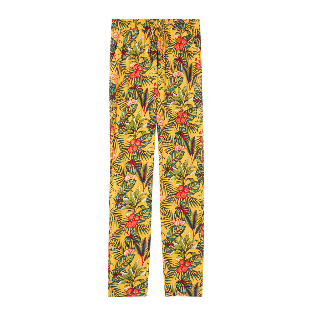 Pantalon à motifs tropical - noir noir.