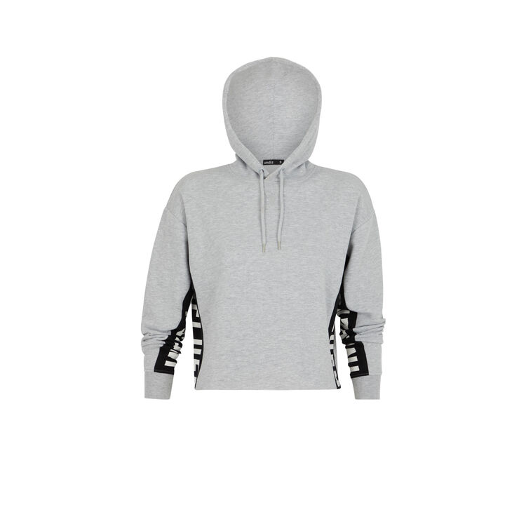 Sweat à capuche bandes sur le côté hellovibiz gris.
