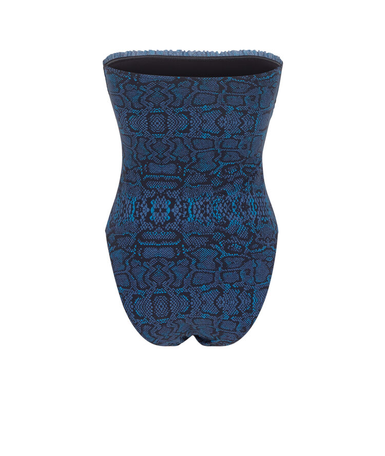 Maillot de bain une pièce imprimé serpent - bleu bleu.