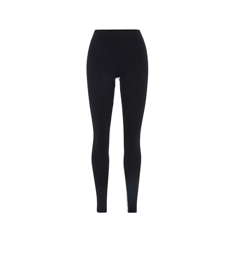 Pantalon en jersey détail bande depabelliz noir.