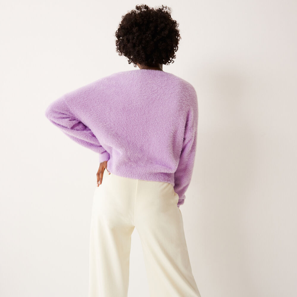 Cardigan à boutons - lilas violet.