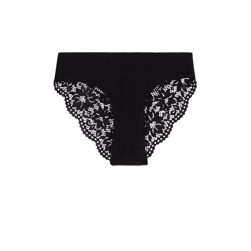 Culotte dentelle au dos - noir Culotte dentelle au dos - noir;
