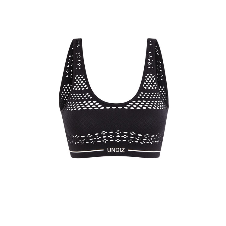 Brassière sans armatures perforée francisportiz noir.