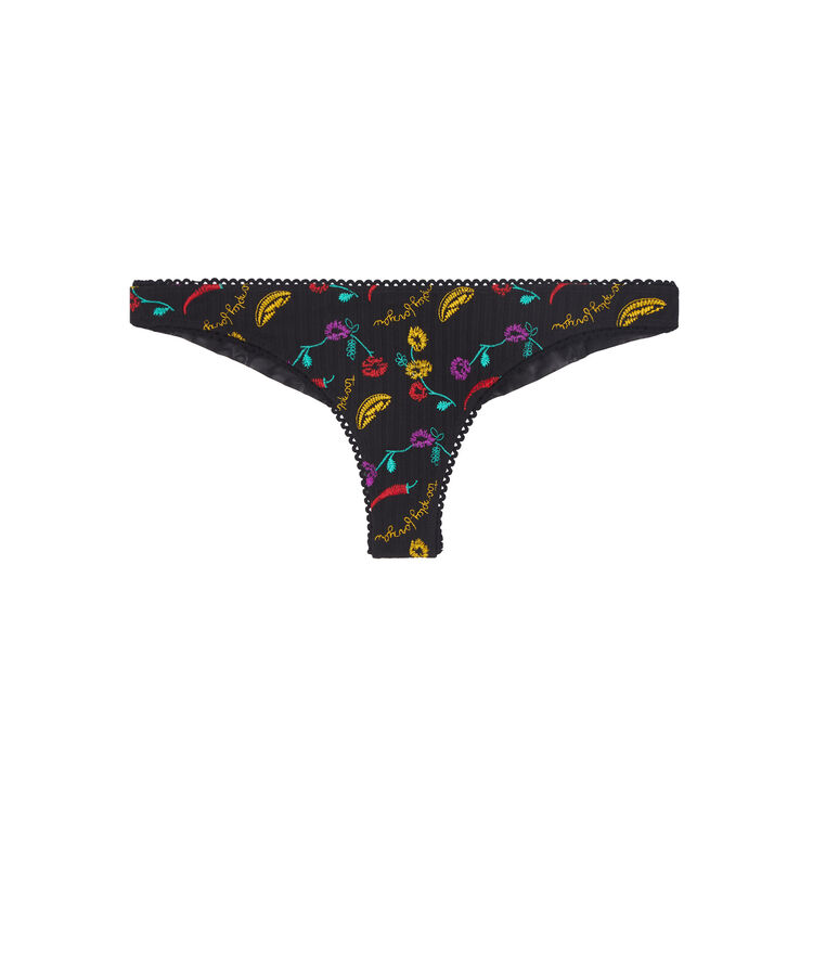 Tanga noir pimentiz noir.