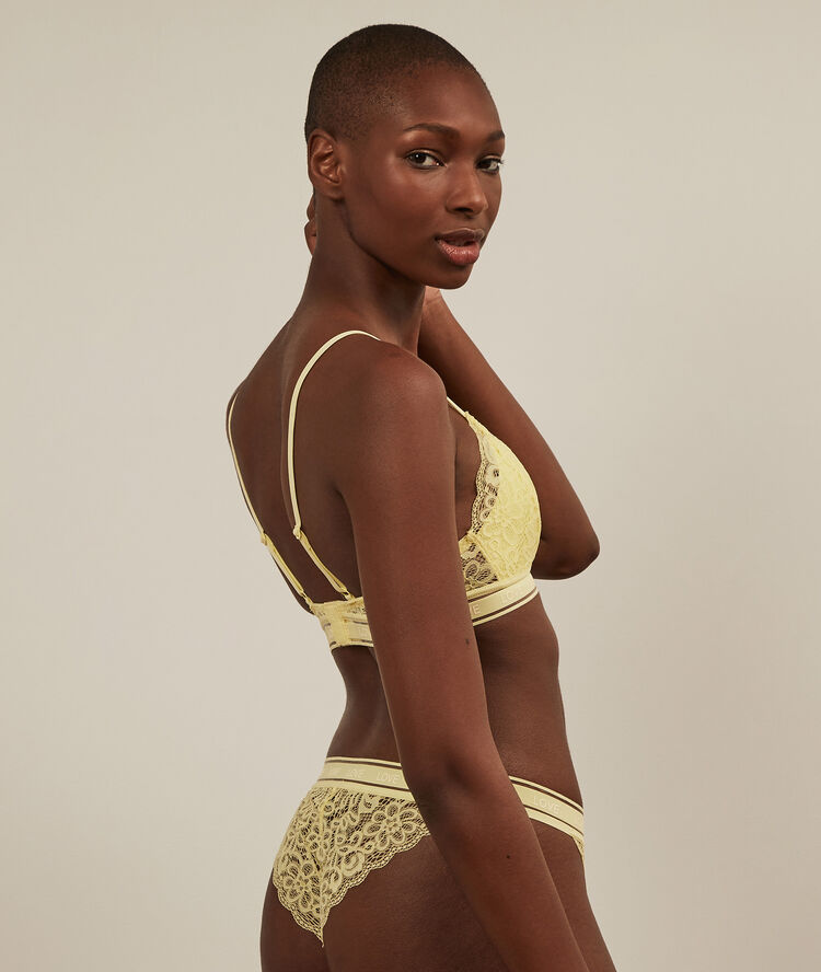 Soutien-gorge brassière sans armatures - jaune jaune.