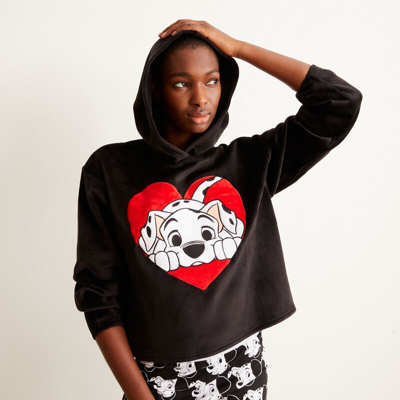 sweat polaire les 101 Dalmatiens - noir sweat polaire les 101 Dalmatiens - noir;