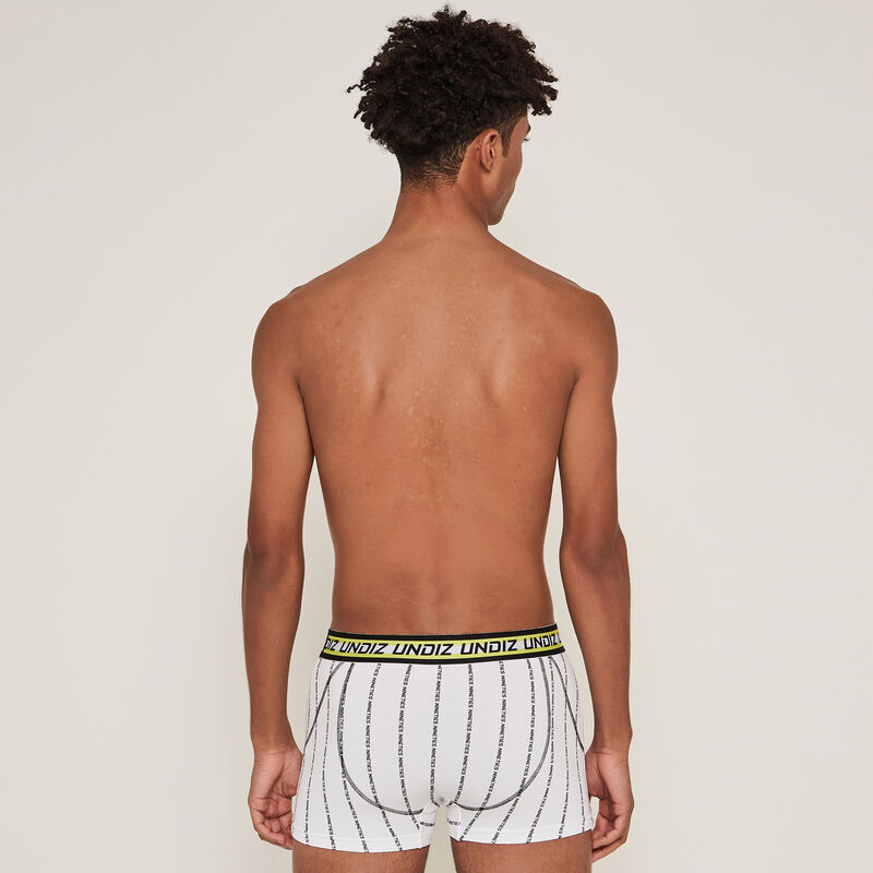 Boxer en coton à message - blanc Boxer en coton à message - blanc;