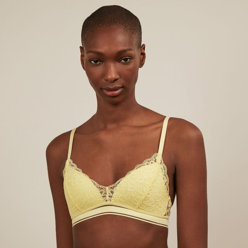 Soutien-gorge brassière sans armatures - jaune Soutien-gorge brassière sans armatures - jaune;
