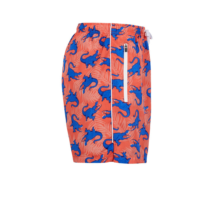 Short de bain corail crocodiliz pink.