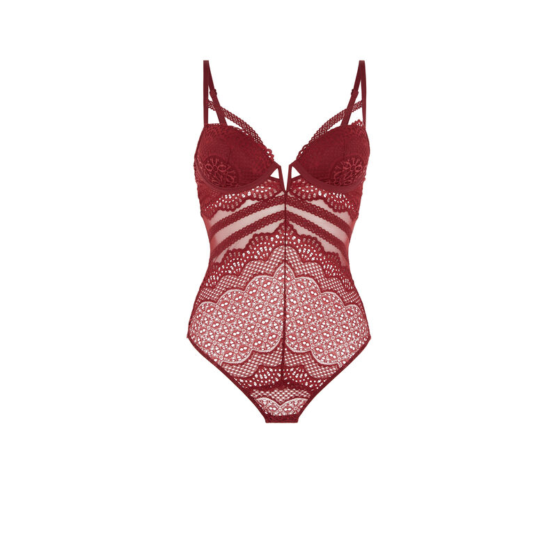 body en dentelle avec liens - rouge body en dentelle avec liens - rouge;