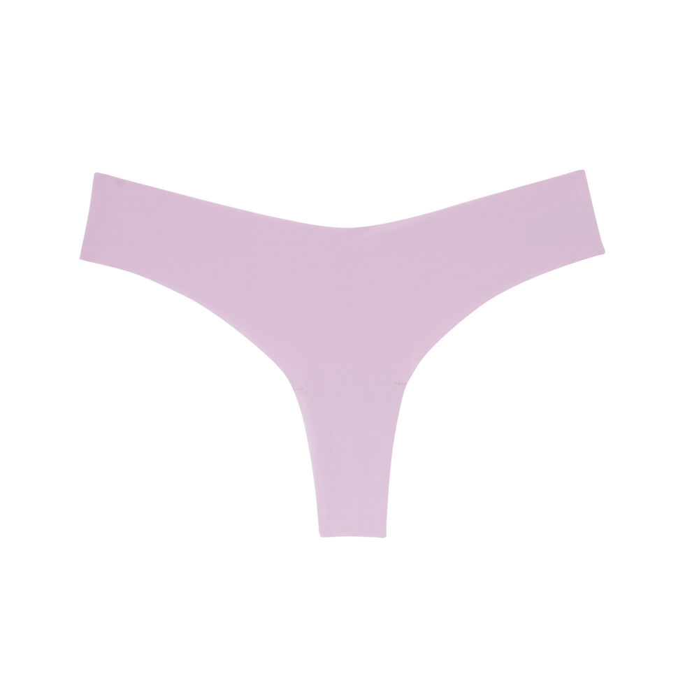 Tanga en microfibre uni - lilas violet.