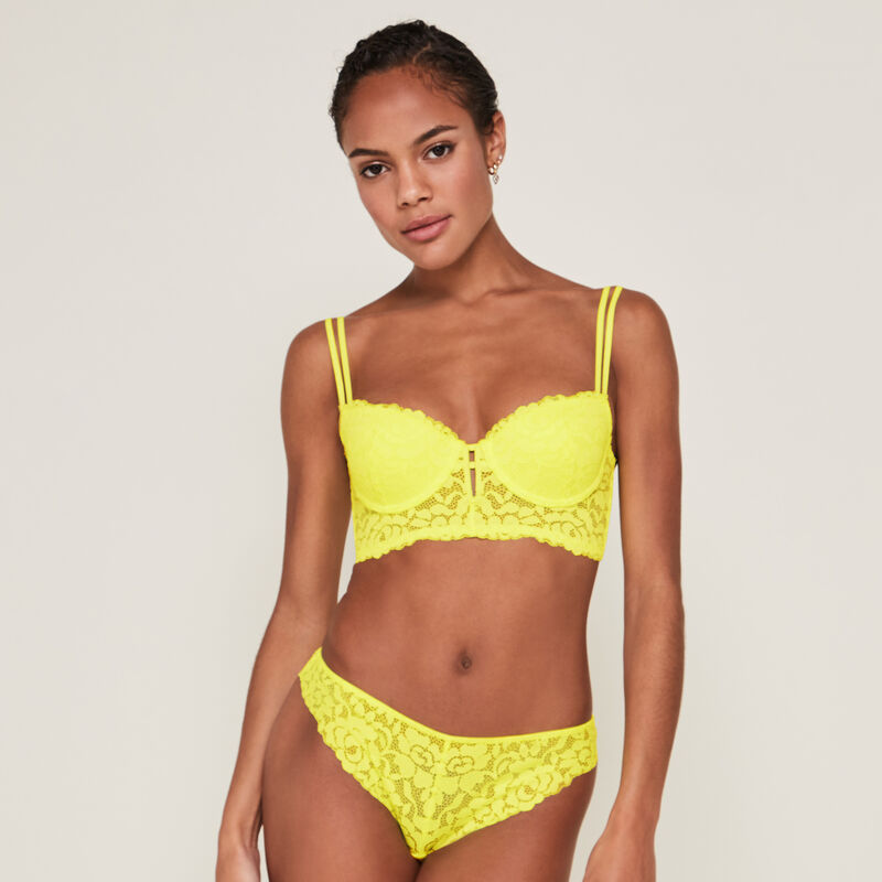 Soutien-gorge bustier ampli - jaune Soutien-gorge bustier ampli - jaune;