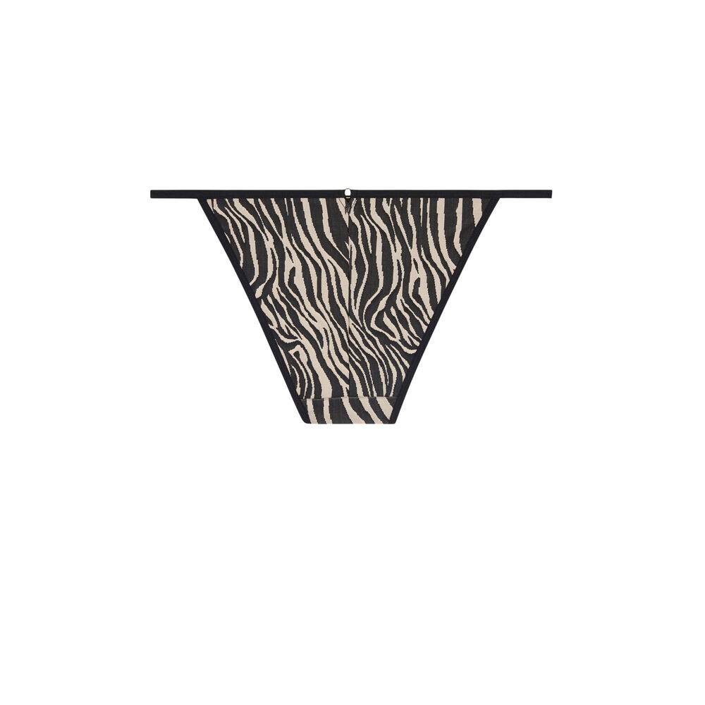 Culotte print zébré détail bijou goldenglamiz vanille.