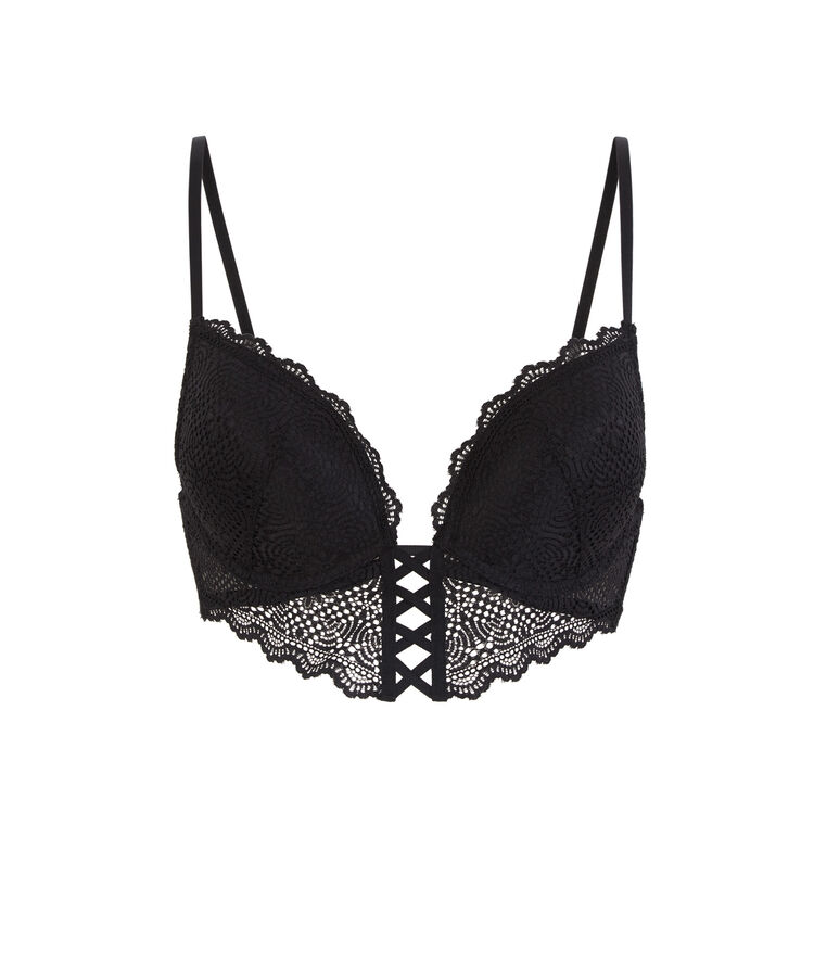 Soutien-gorge noir bustier push mahaliz noir.