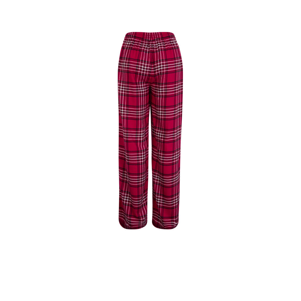 Pantalon à carreaux - rouge rouge.