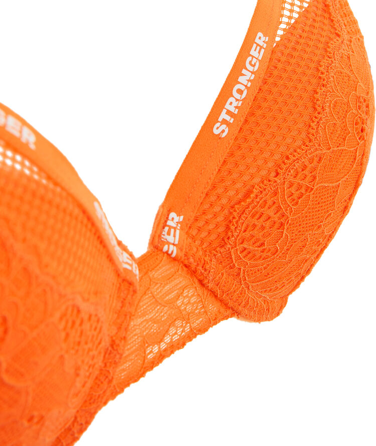 Soutien-gorge push-up en dentelle adesiz orange.