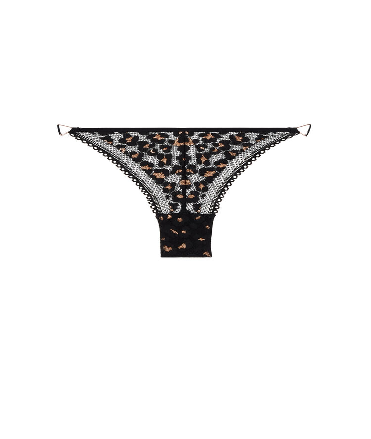Culotte en dentelle unie - noir noir.