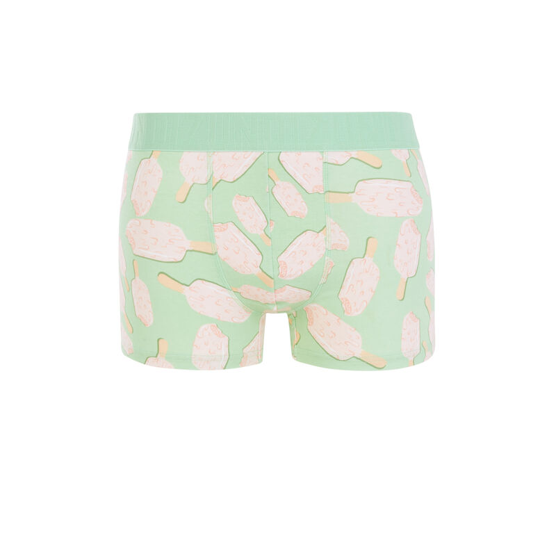 Boxer en coton imprimé glaces - vert menthe Boxer en coton imprimé glaces - vert menthe;