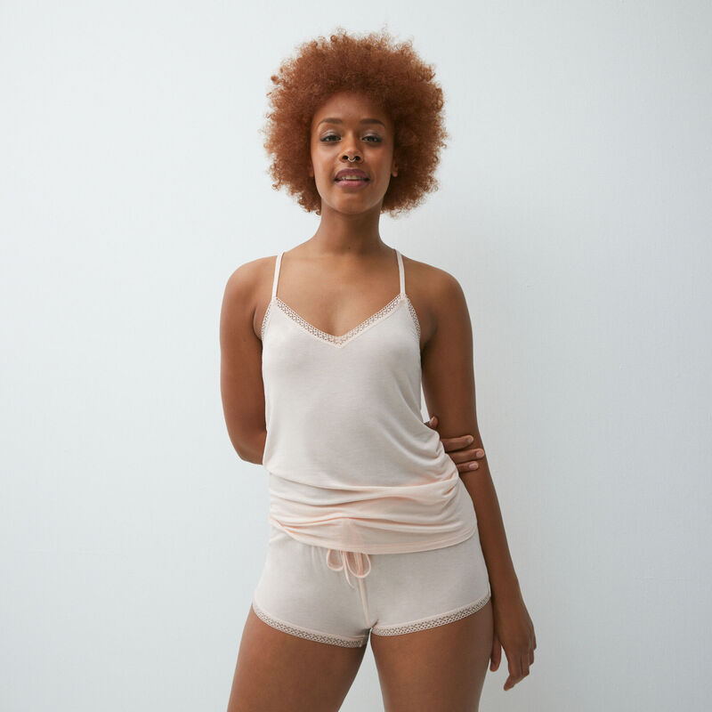 top en jersey à fines bretelles - rose top en jersey à fines bretelles - rose;