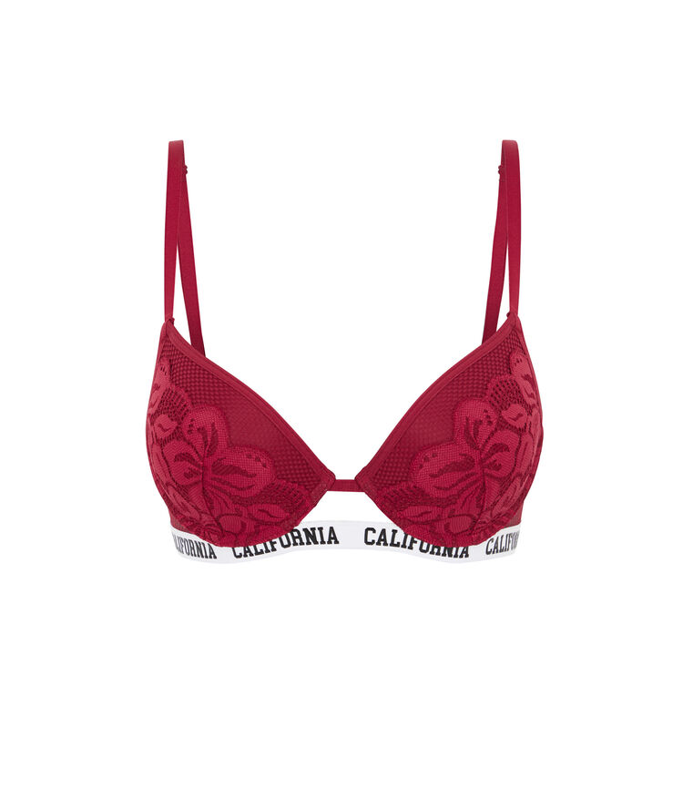 Soutien-gorge ampli en dentelle westcoastiz bordeaux.