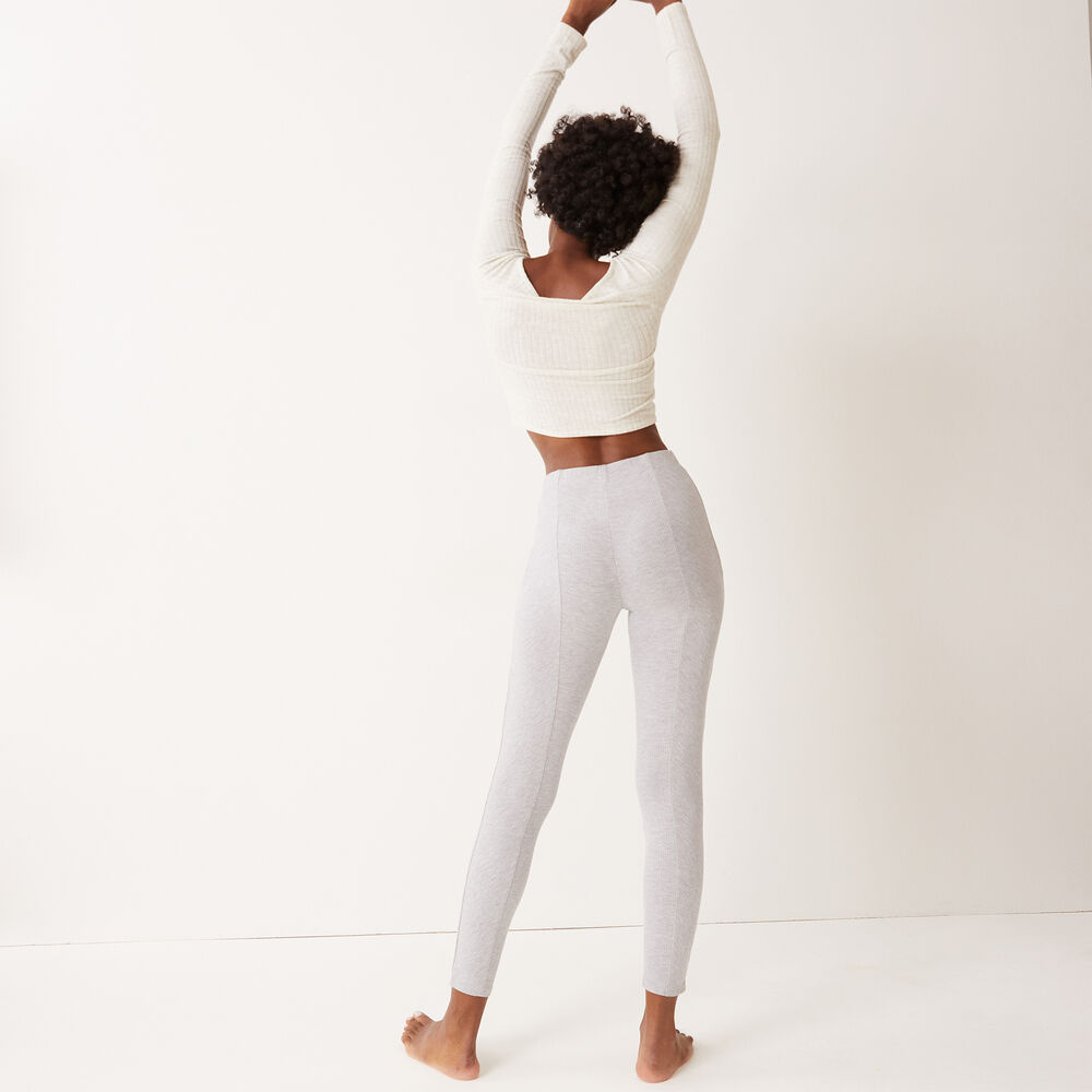 Legging comfy à message 100% love - gris clair gris.