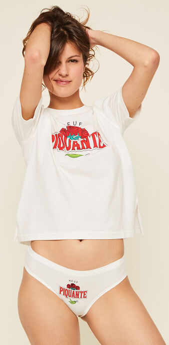 Top blanc piquantiz blanc.