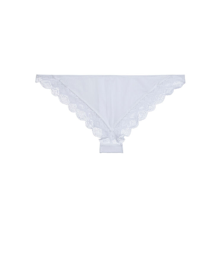 Tanga blanc monoskiz blanc.