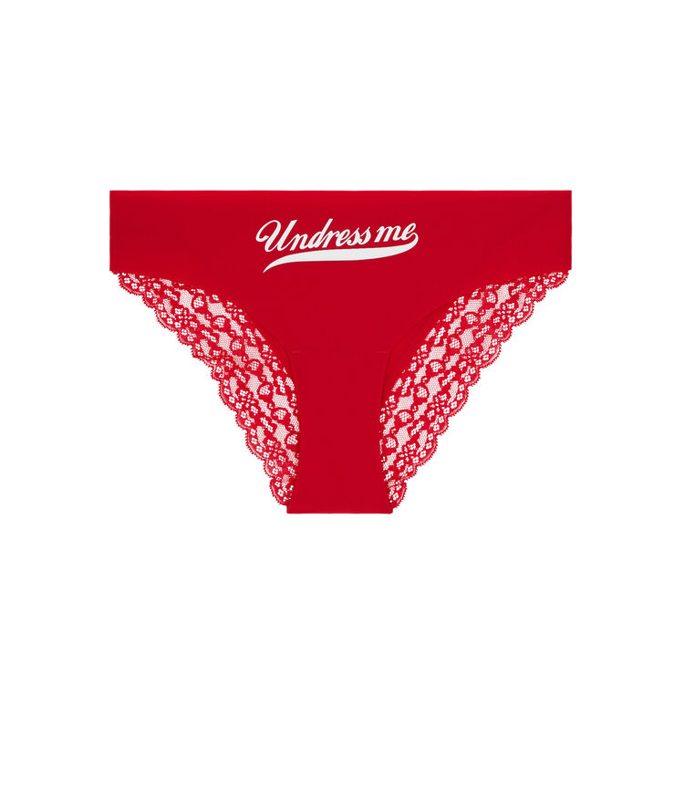 Culotte en micro à message engembalemoiz rouge.