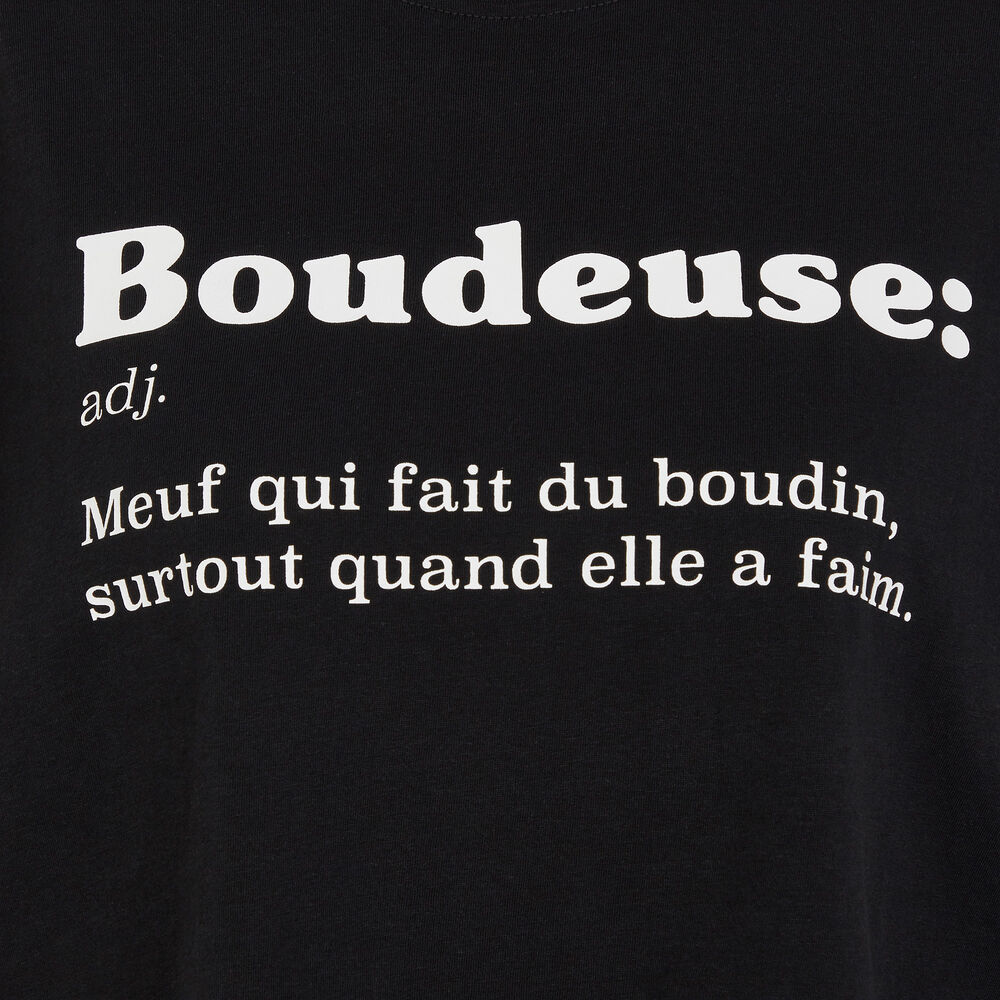 Top à manches courtes à message - noir noir.