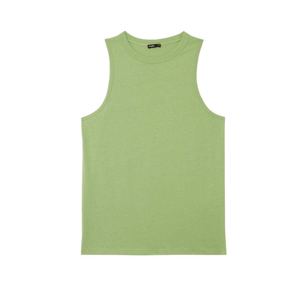 Débardeur unisexe en jersey - vert vert.
