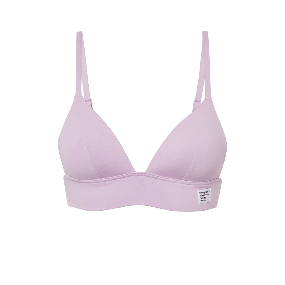 Soutien-gorge triangle ampli bustier - lilas violet.