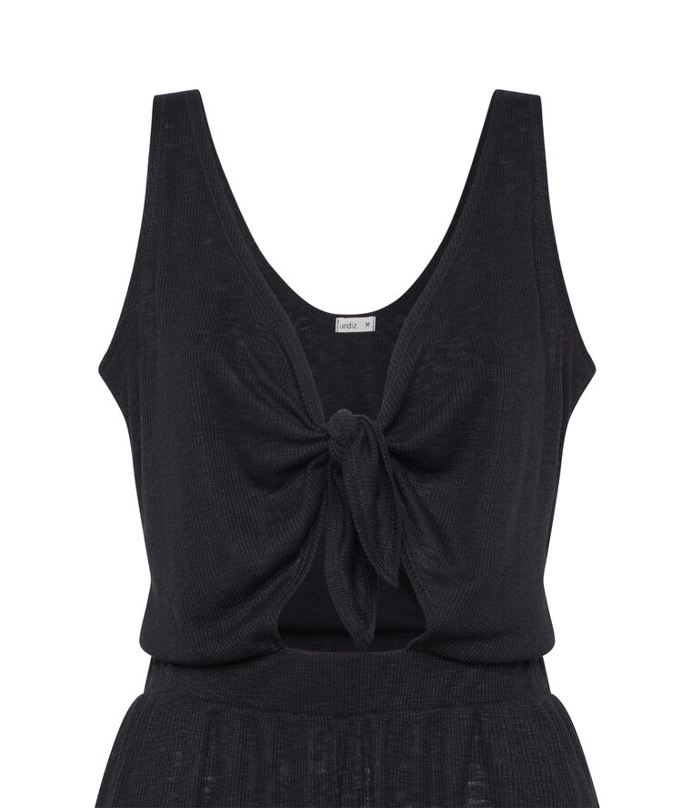 Combishort noué devant - noir noir.